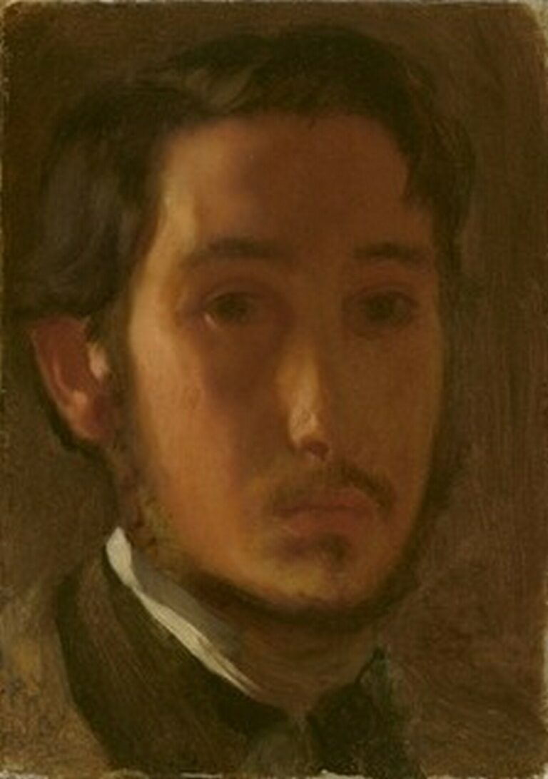 Degas Self-Portrait with White Collar (c. 1857)