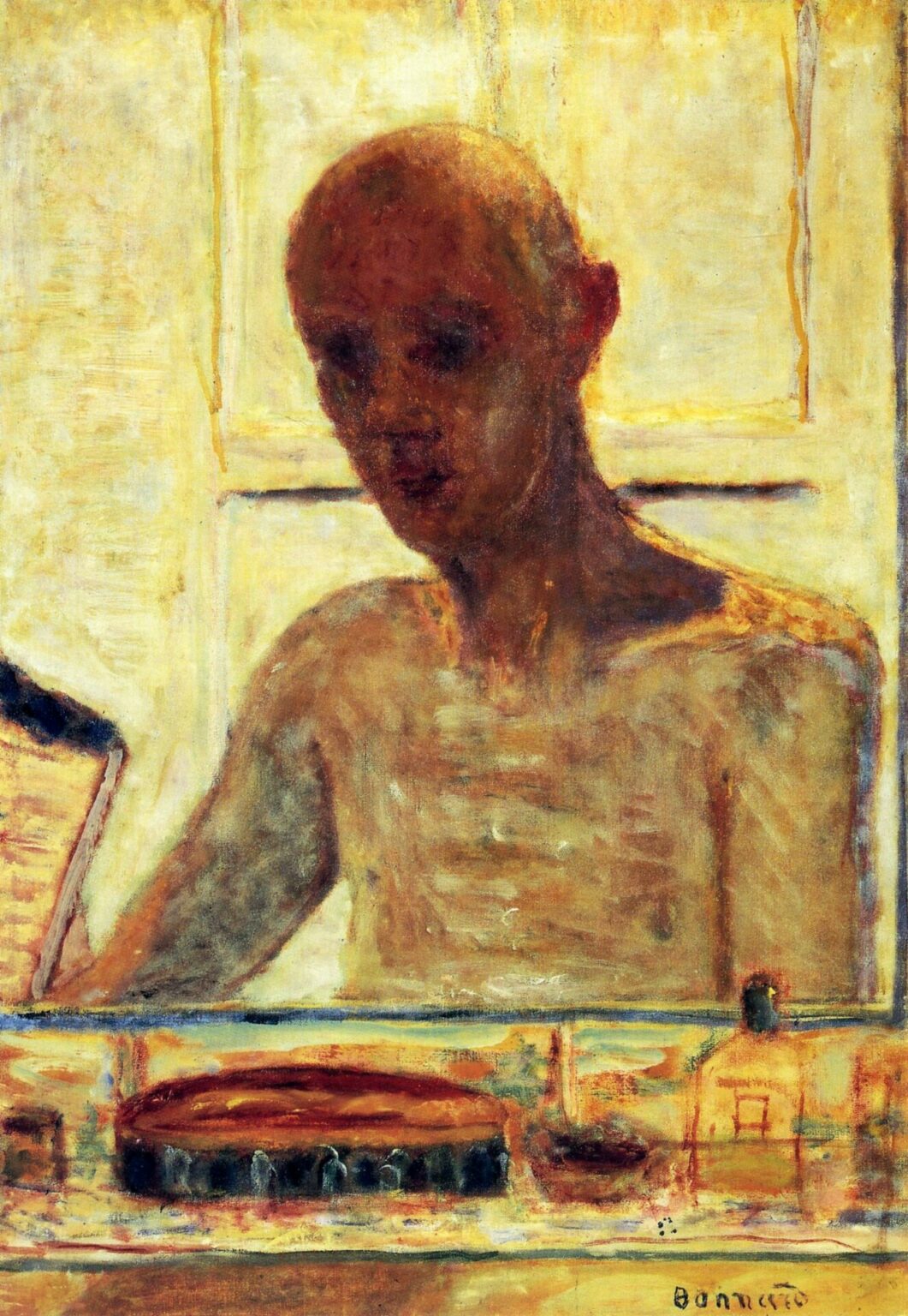 Bonnard Self-portrait in a shaving mirror (1935)