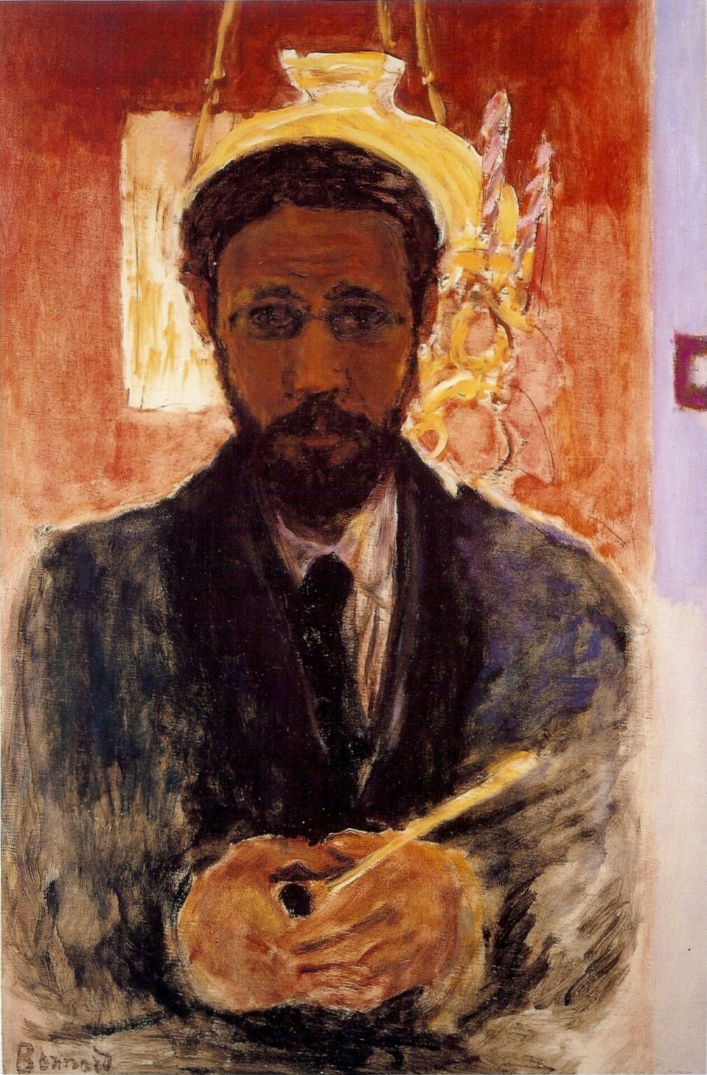 Bonnard Self-portrait with lamp