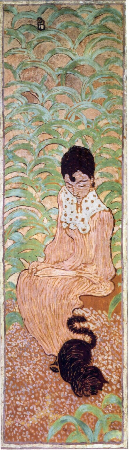 Bonnard Sitting Woman with a Cat (1892-98)
