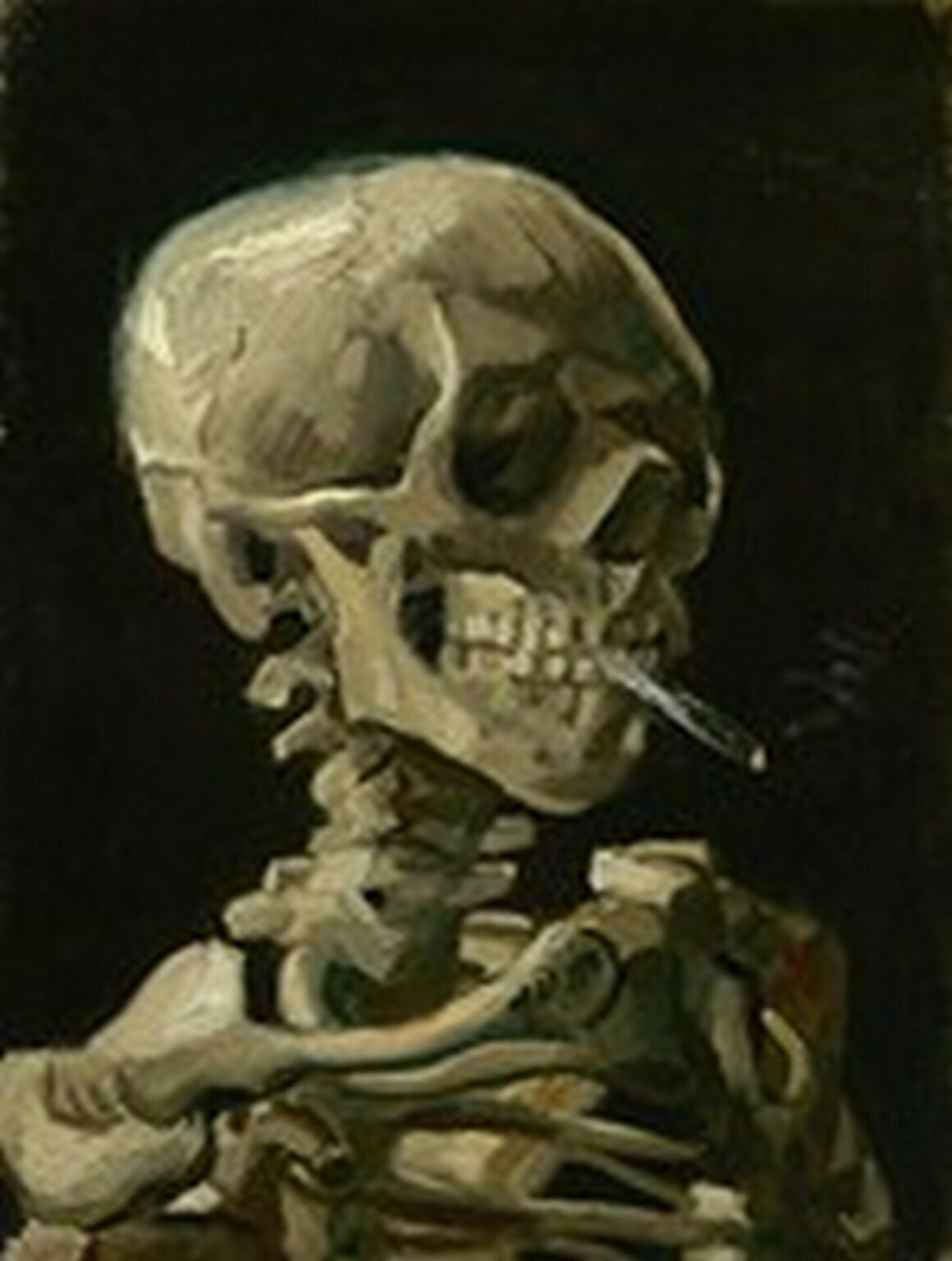 Van Gogh Skull of a Skeleton with Burning Cigarette (1885-86)