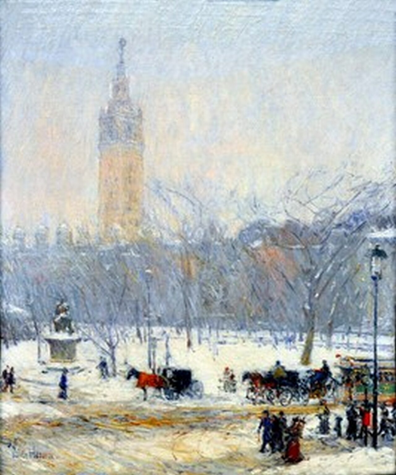 Hassam Snowstorm, Madison Square (c.1890)