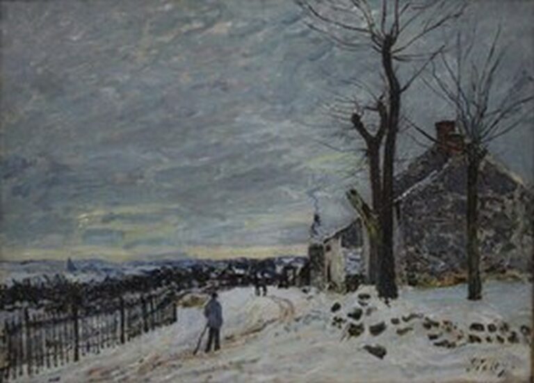 Sisley Snowy weather at Veneux Nadon (1880)