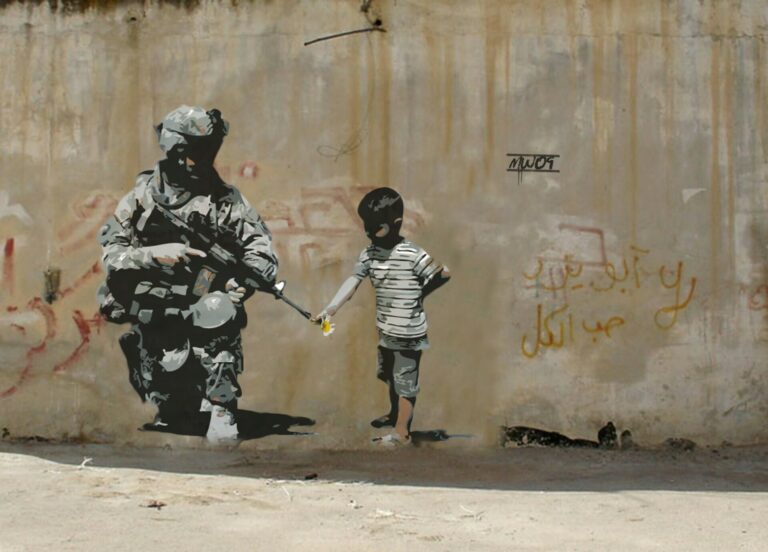 Banksy Soldado y niño