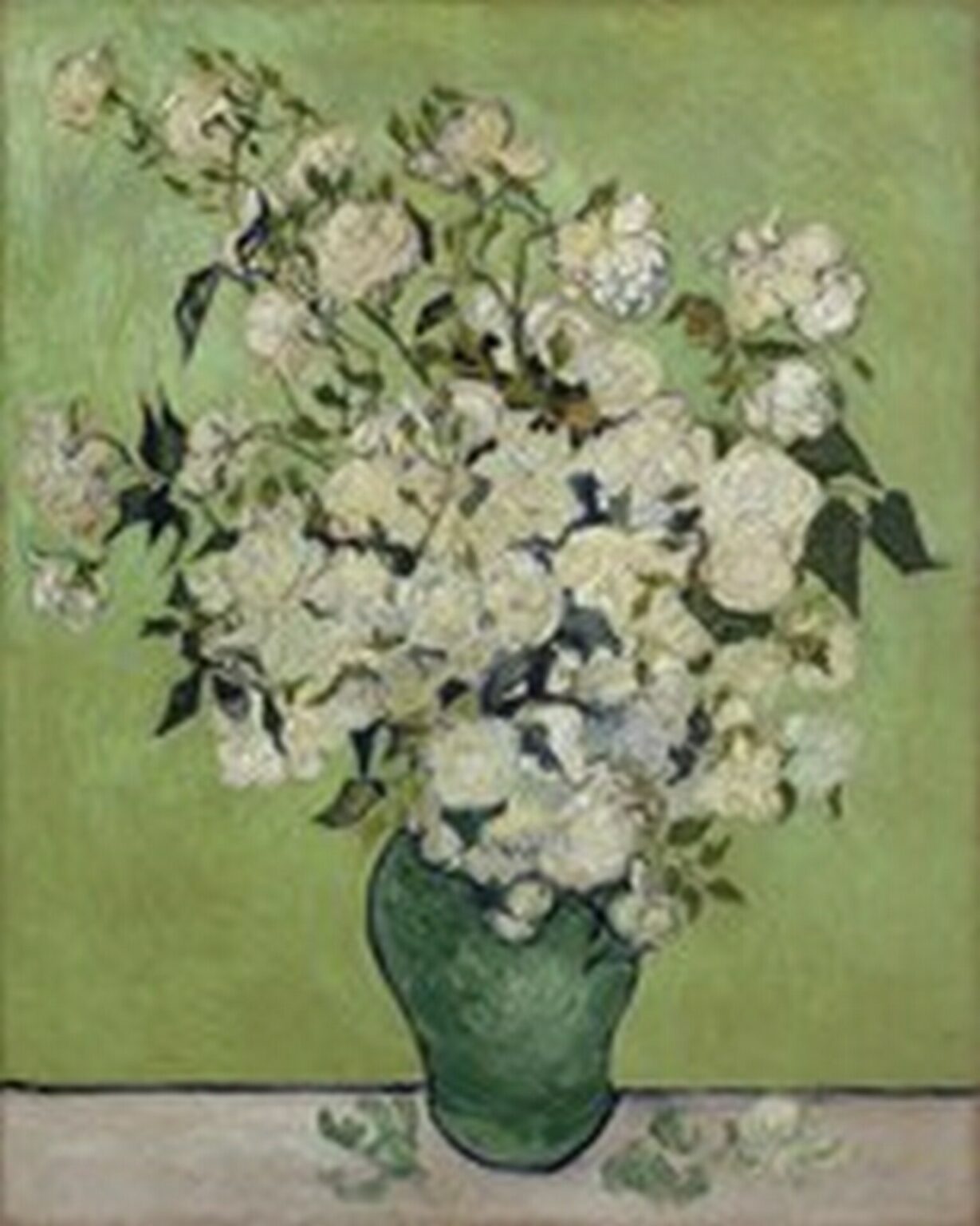 Van Gogh Still Life Pink Roses in a Vase (May, 1890)