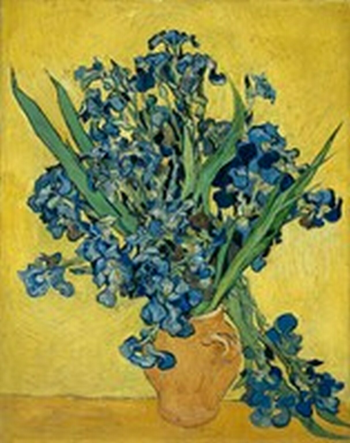 Van Gogh Still Life Vase with Irises against a Yellow Background (May, 1890)
