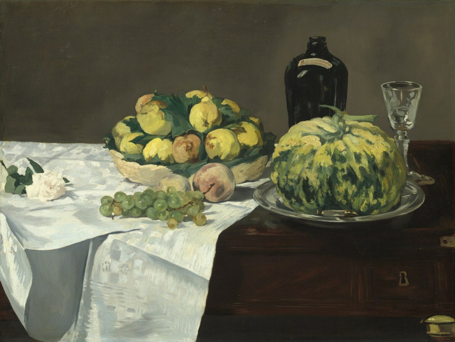 Manet Still Life with Melon and Peaches (c. 1866)