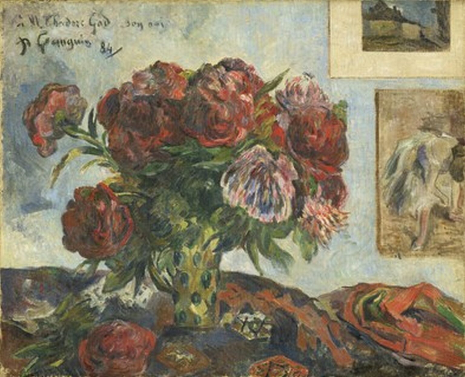 Gauguin Still Life with Peonies (1884)