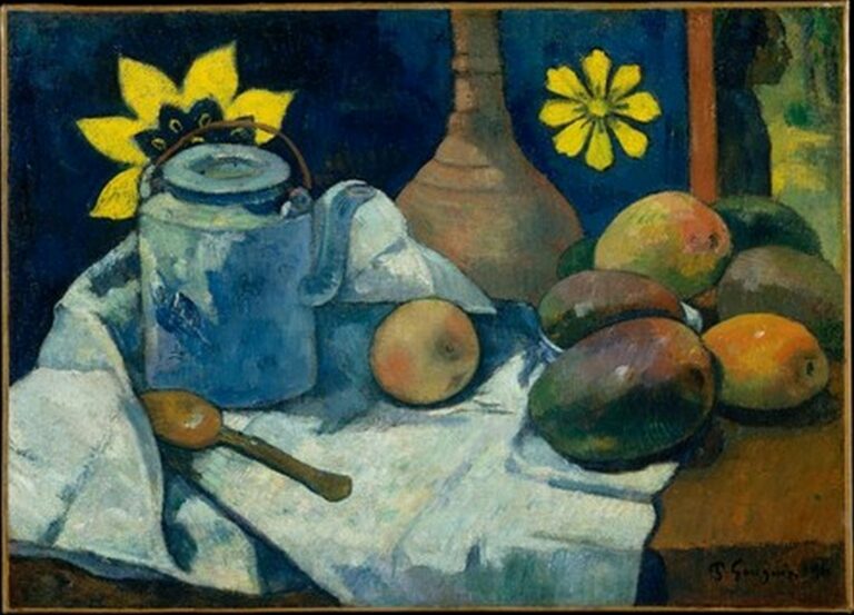 Gauguin Still Life with Teapot and Fruits (1896)