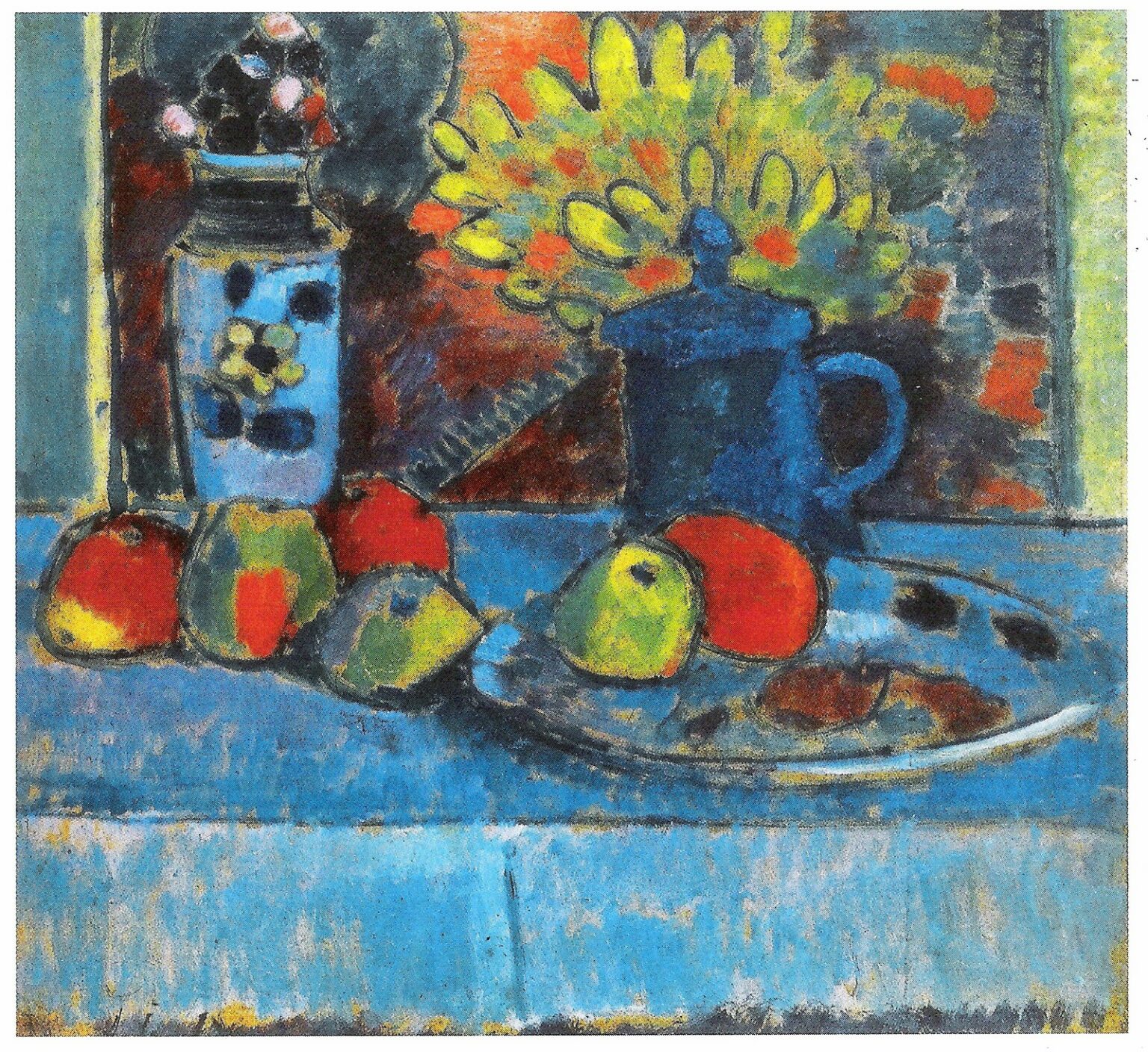 Jawlensky Stilleben mit blumen und früchten (1910)