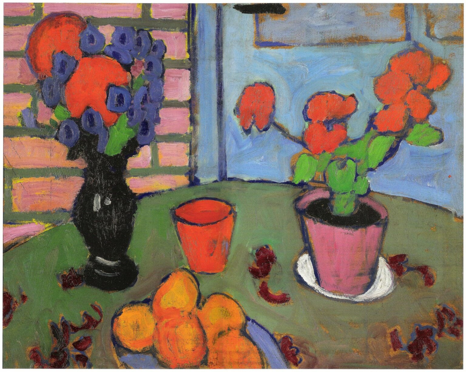 Jawlensky Stilleben mit blumen und orangen (1909)