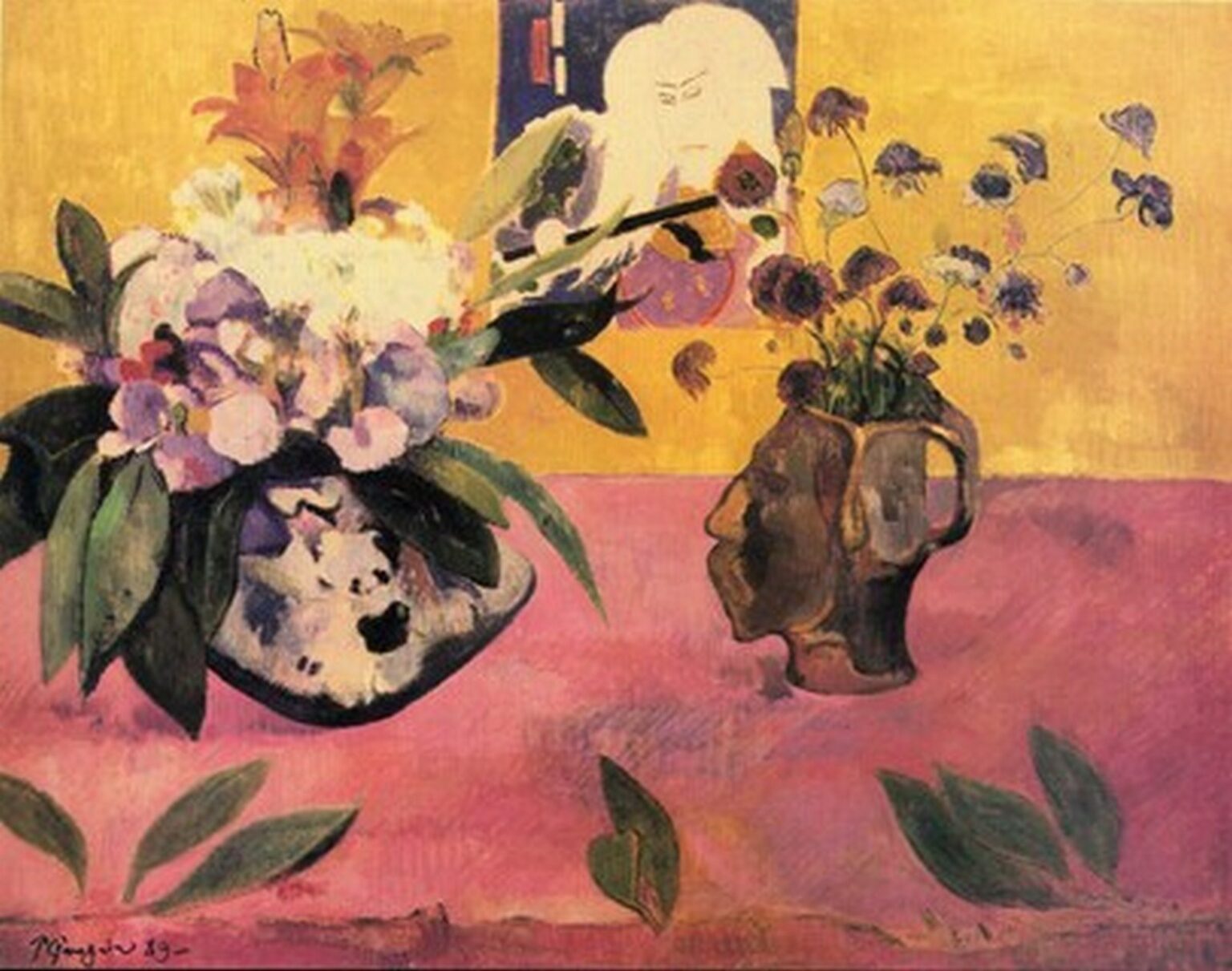 Gauguin Stilleben mit japanischem Holzschnitt