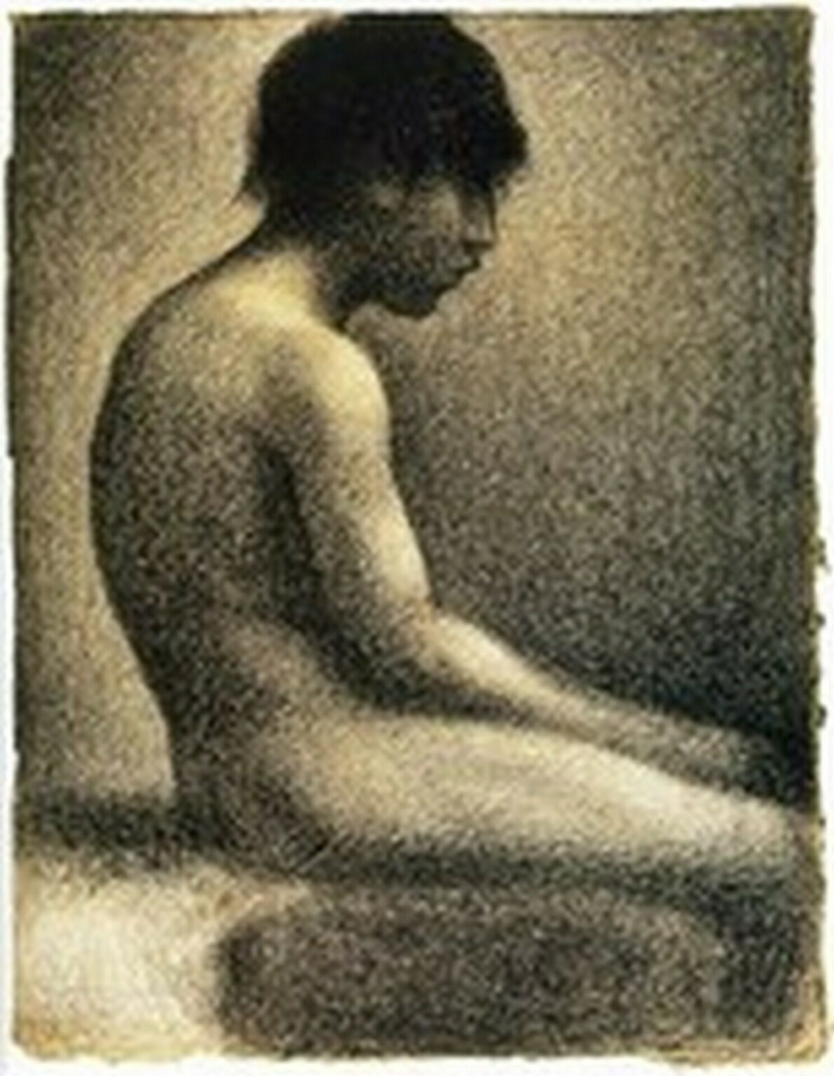 Seurat Study for "Bathers at Asnières" (1884)
