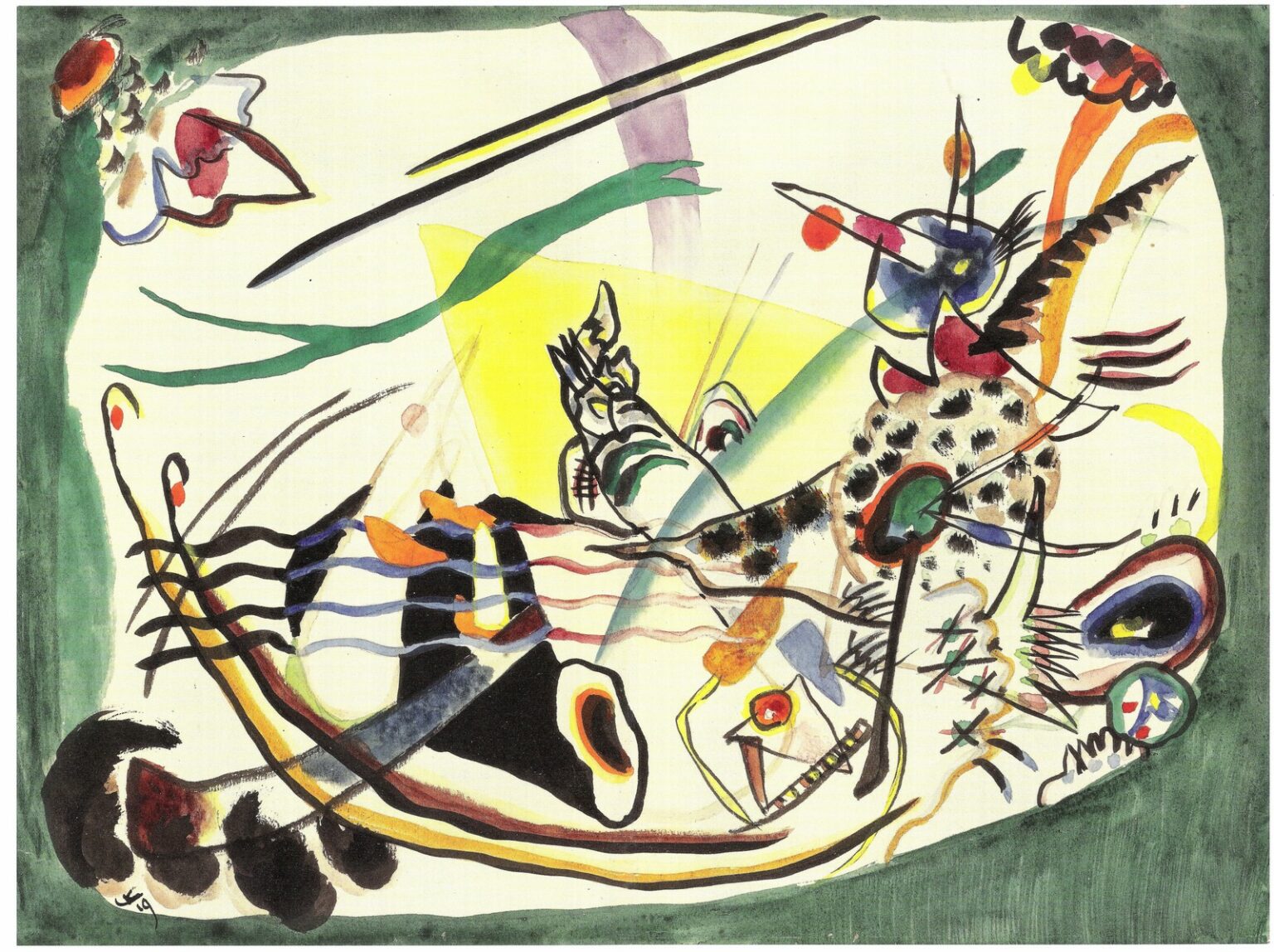 Kandinsky Study for Green Border (1919)