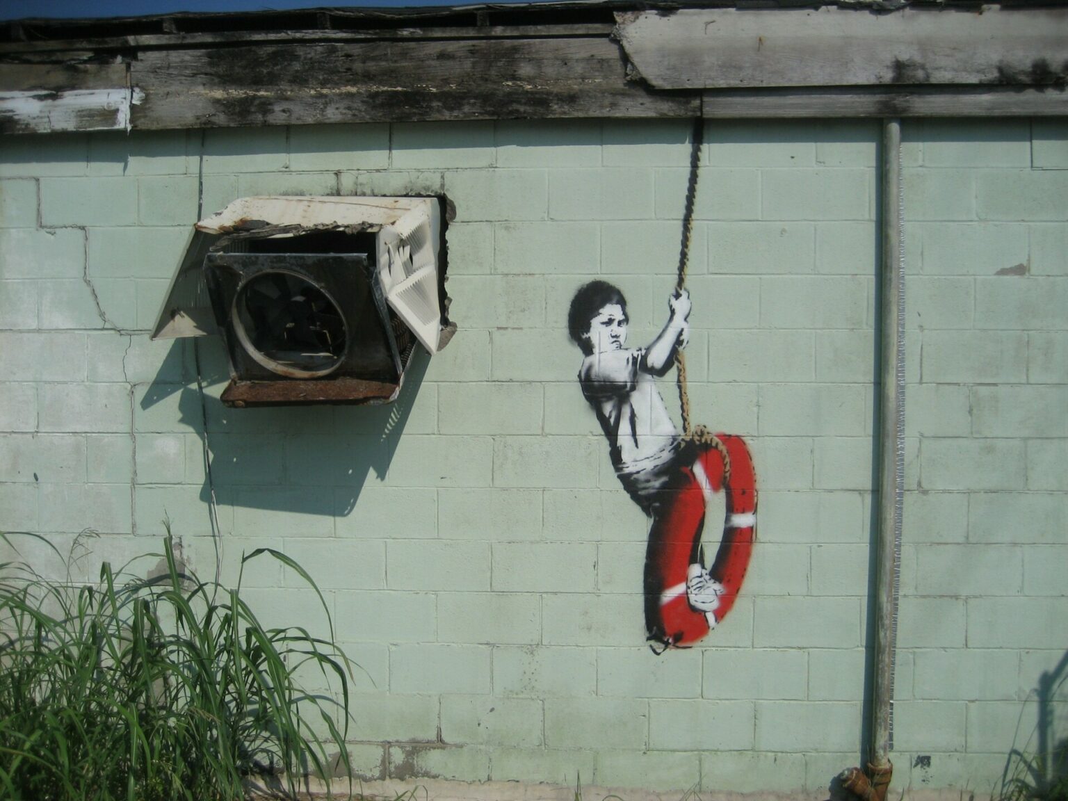 Banksy Swinger Building (Detail)