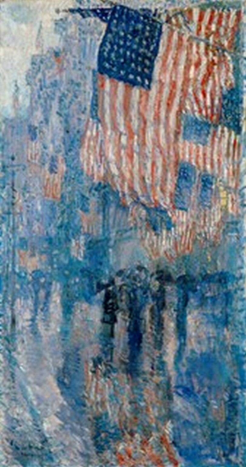 Hassam The Avenue in the Rain (1917)