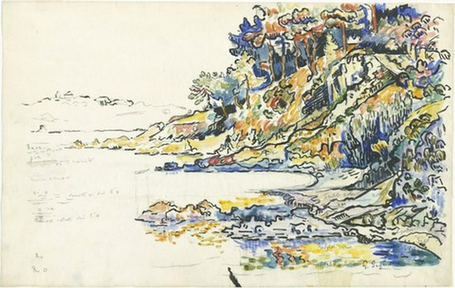 Signac The Calanque at Saint Tropez (1906)