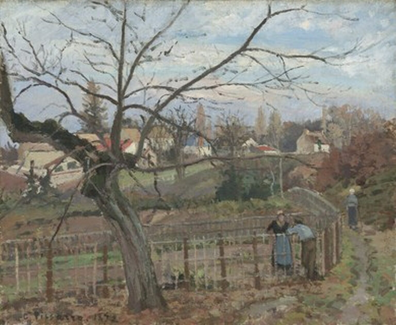 Pissarro The Fence (1872)