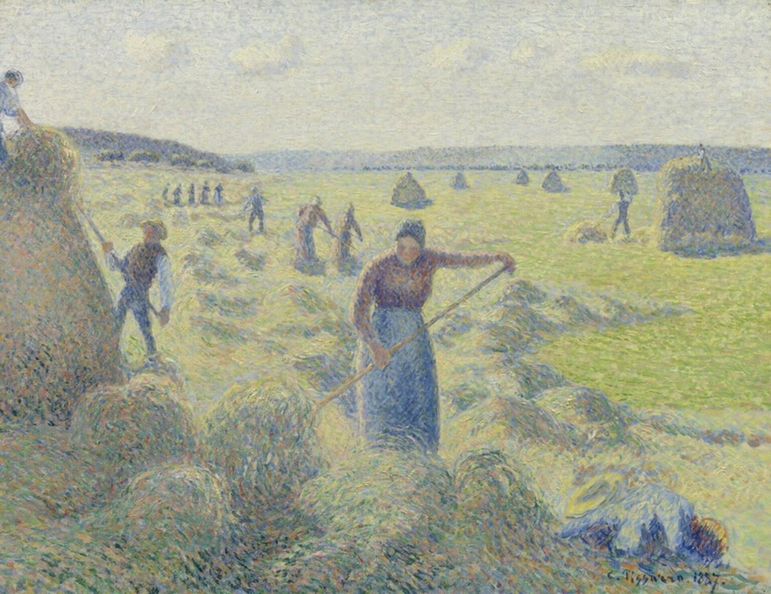 Pissarro The Harvest of Hay in Éragny (1887)