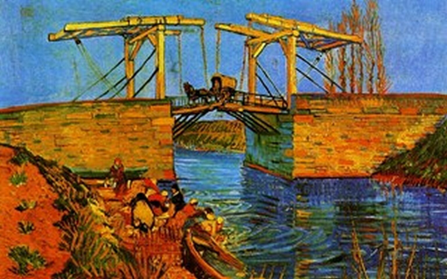 Van Gogh The Langlois Bridge at Arles with Women Washing (1888)