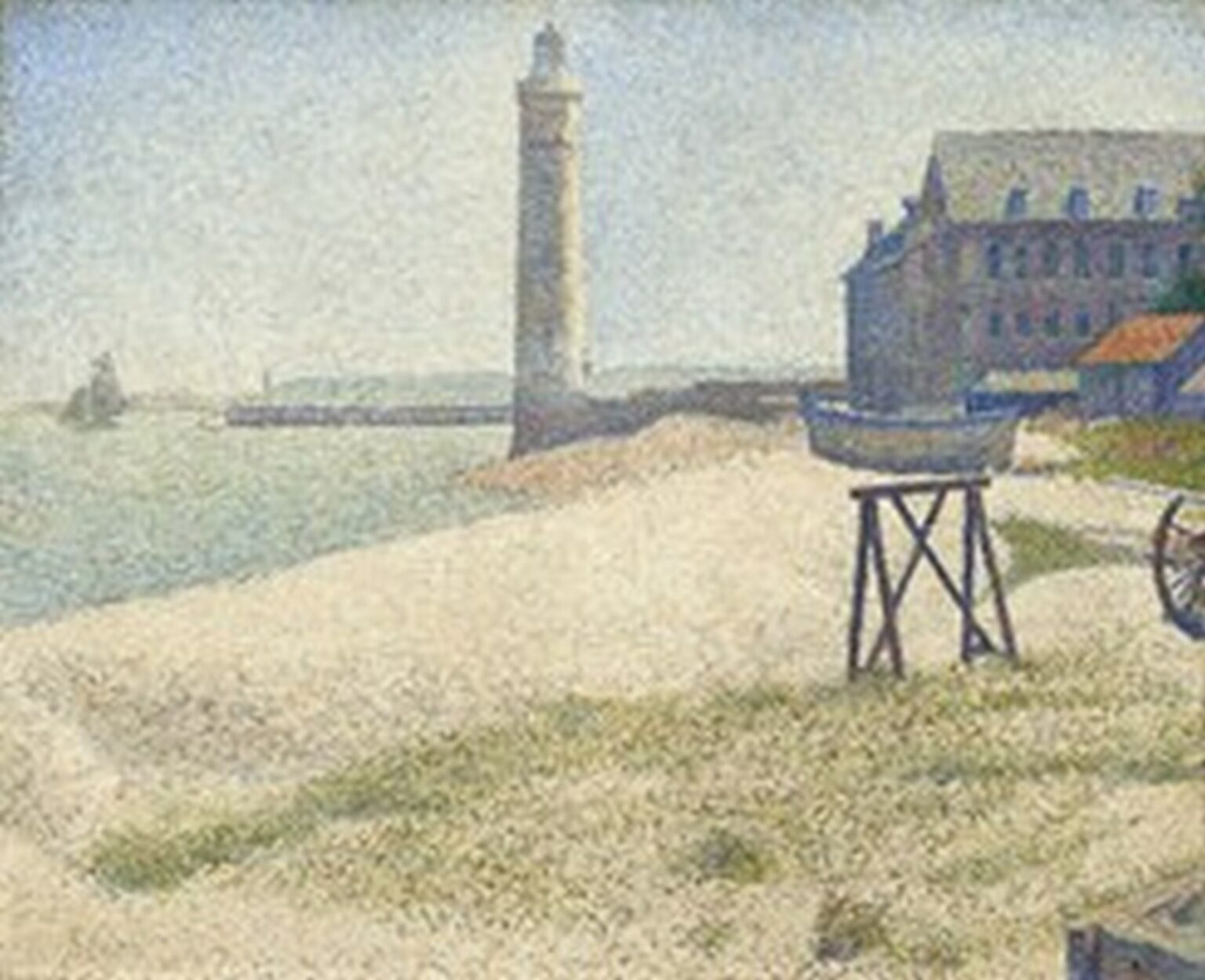 Seurat The Lighthouse at Honfleur (1886)