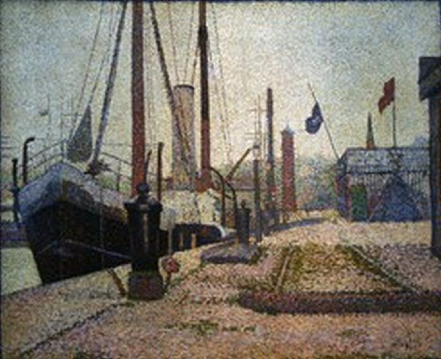 Seurat The Maria, Honfleur (1886)