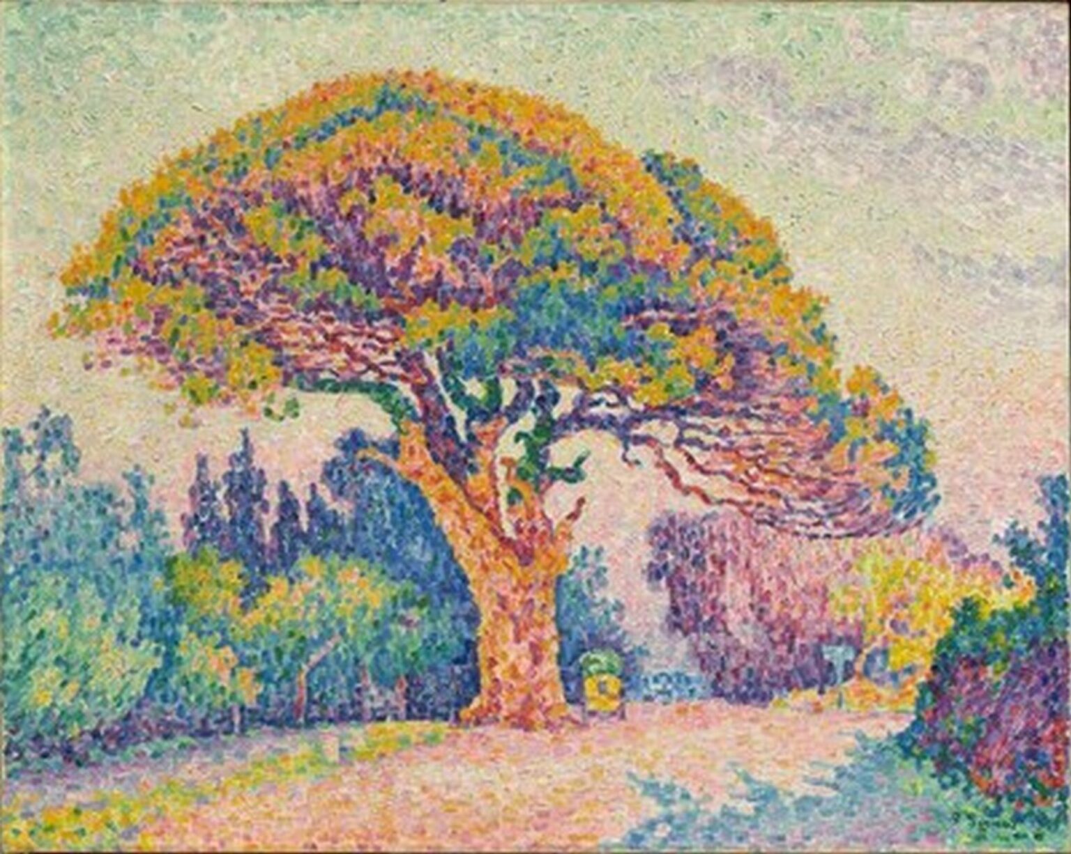 Signac The Pine Tree at Saint-Tropez (1909)