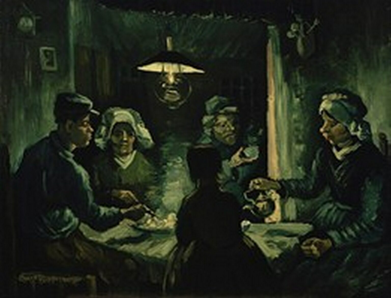 Van Gogh The Potato Eaters (preliminary oil sketch, 1885)
