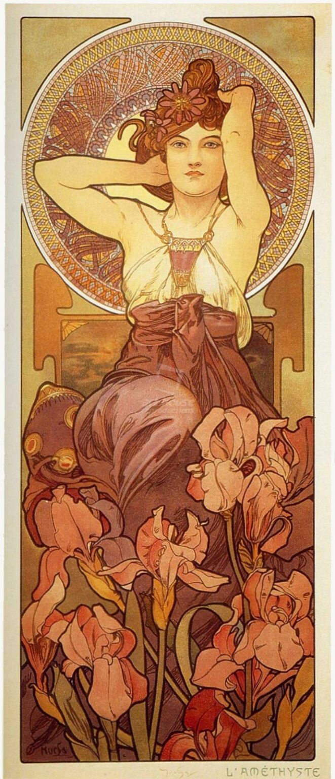 Mucha The Precious Stones: Amethyst (1900)