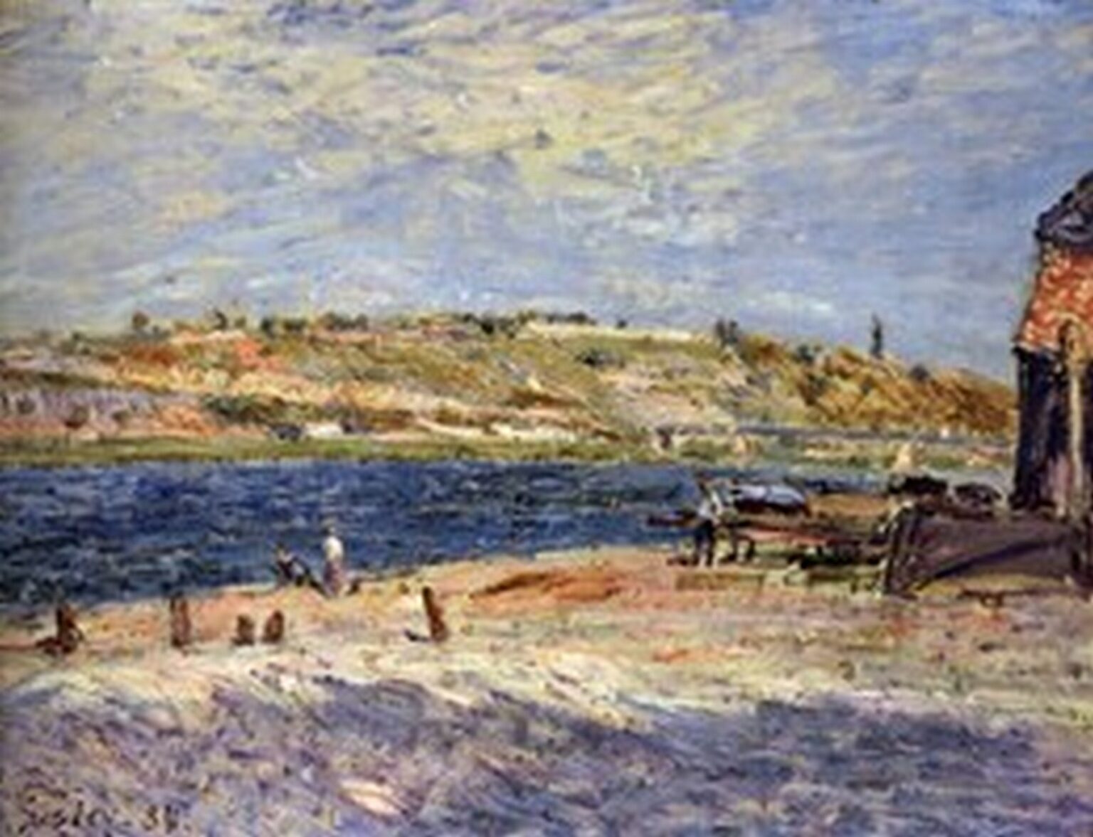 Sisley The River Bank at Saint-Mammes (1884)