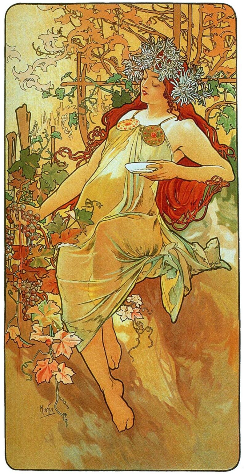 Mucha The Seasons: Autumn (1896)