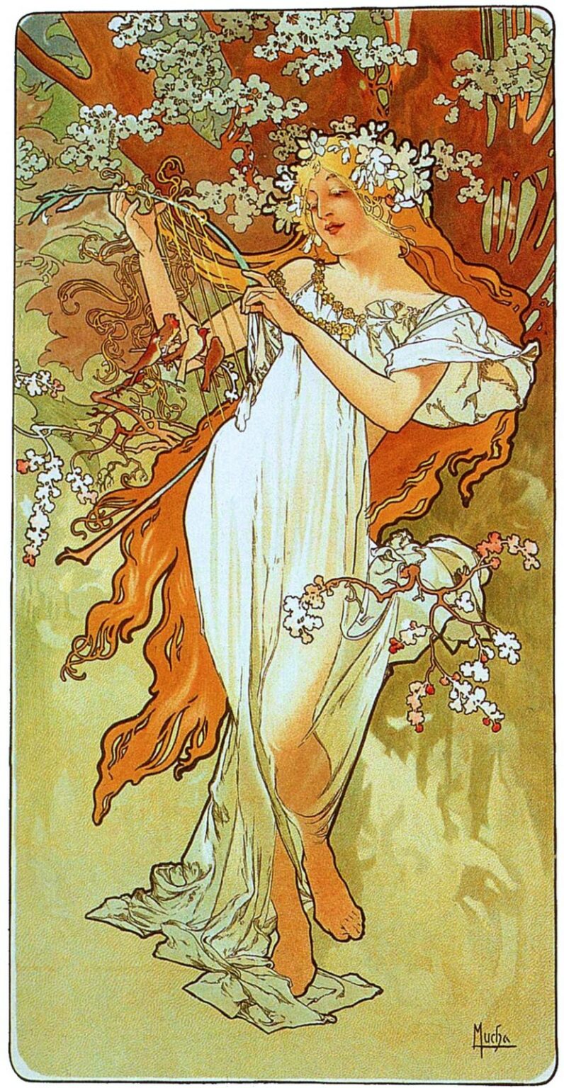 Mucha The Seasons: Spring (1896)