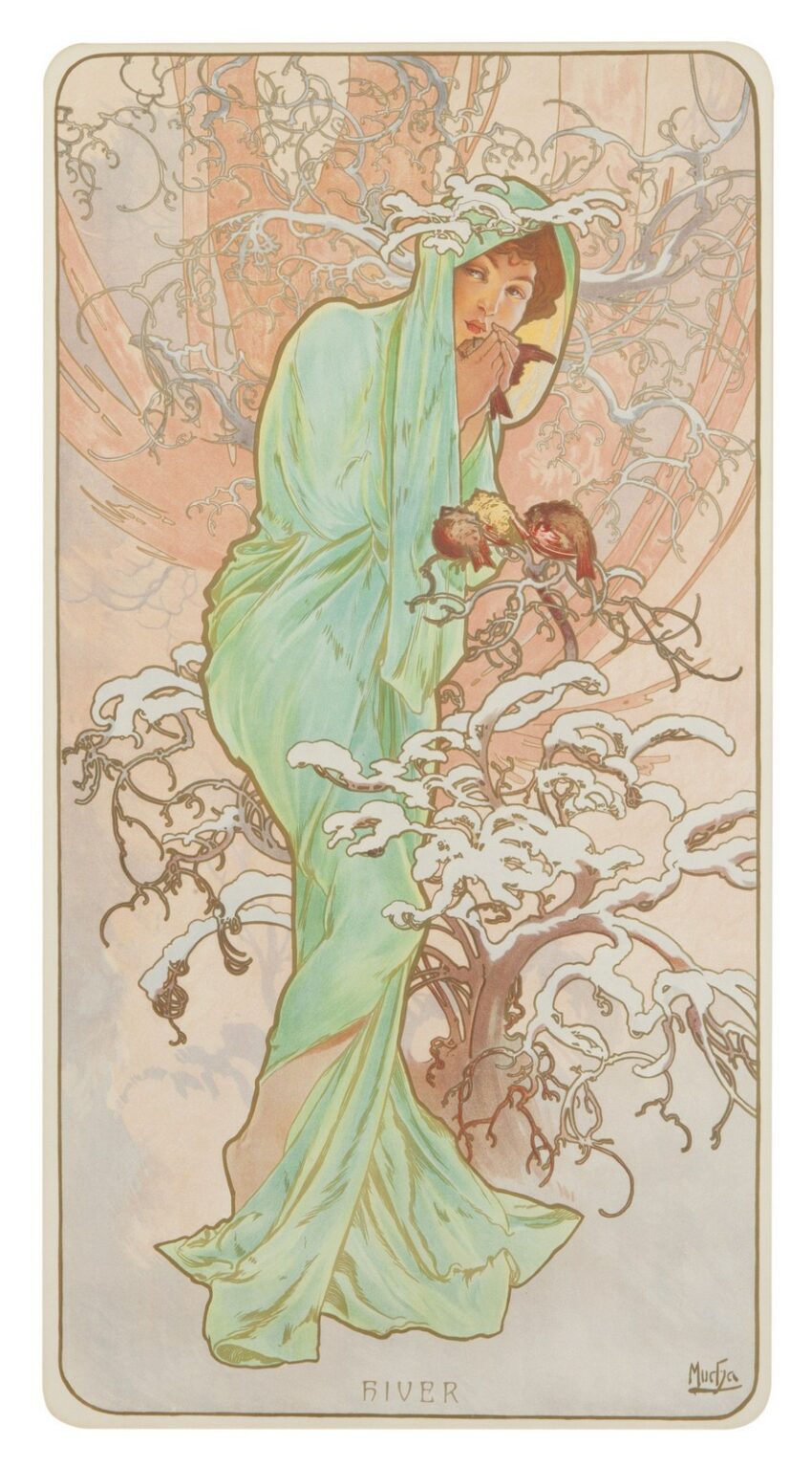Mucha The Seasons: Winter (1896)