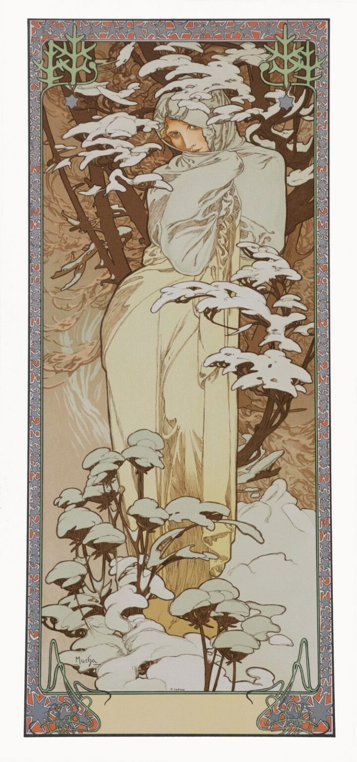 Mucha The Seasons: Winter (1900)