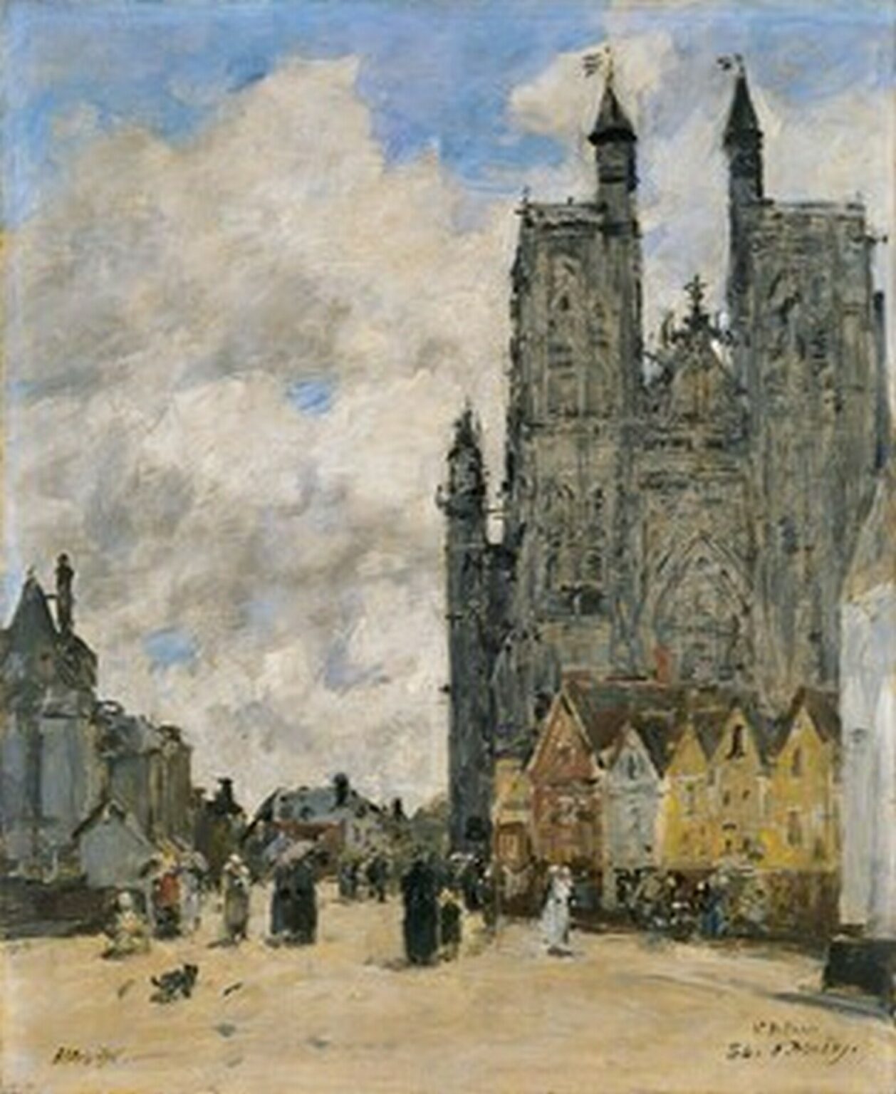 Boudin The Square of the Church of Saint Vulfran in Abbeville (1884)