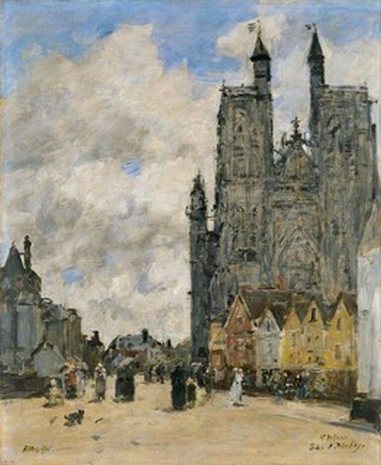Boudin The Square of the Church of Saint Vulfran in Abbeville (1884)