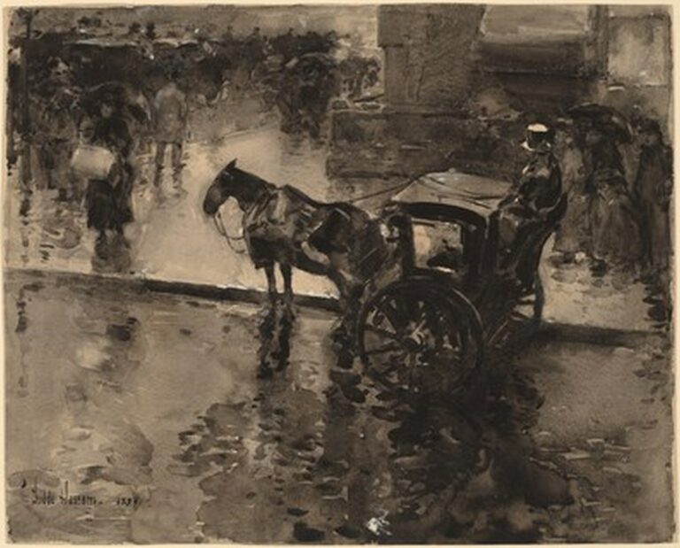 Hassam The Up-Tide on the Avenue (probably 1890)