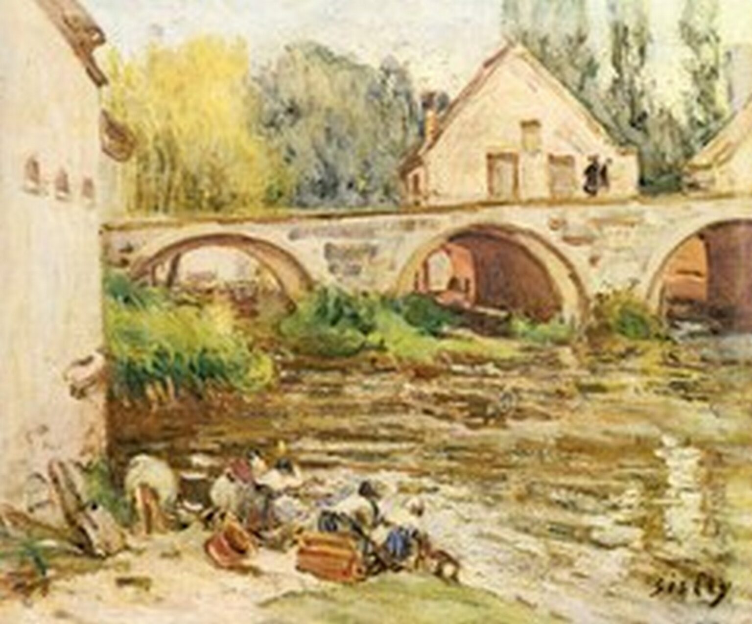 Sisley The Washerwomen of Moret (1888)