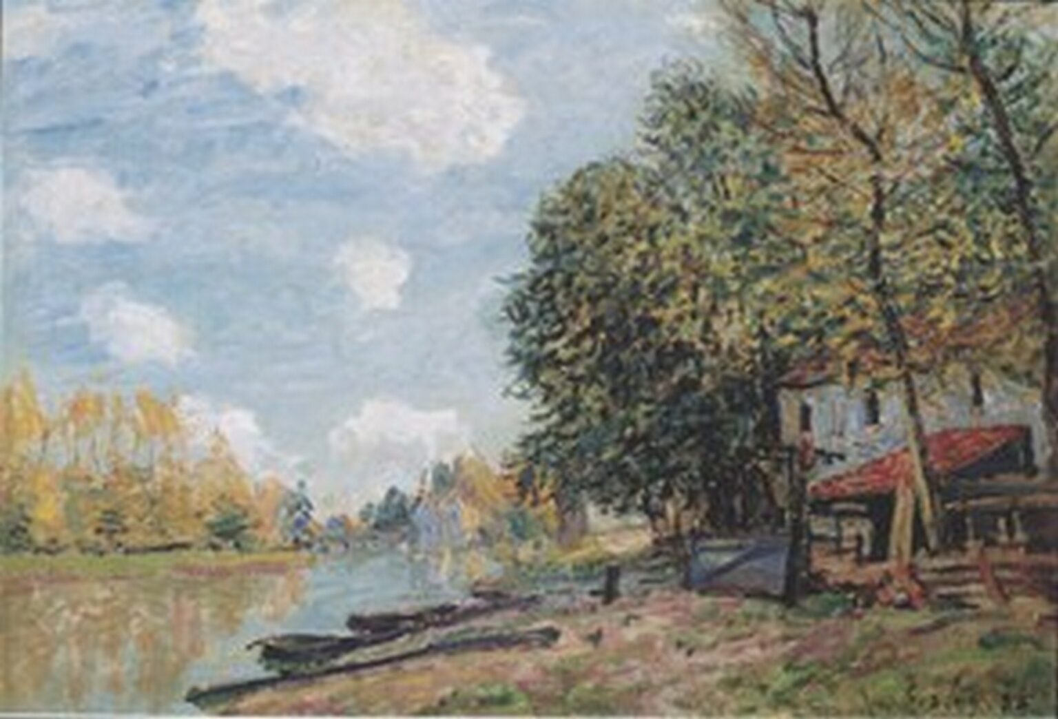 Sisley The banks of the Loing Moret (1885)