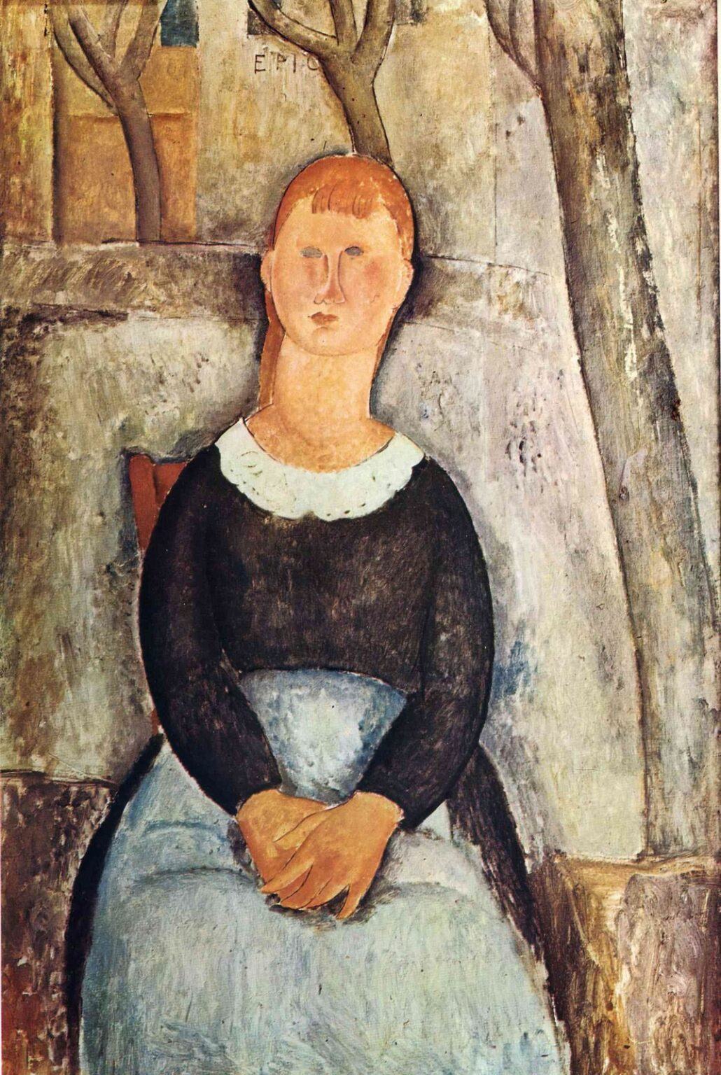Modigliani The pretty vegetable vendor (1918)