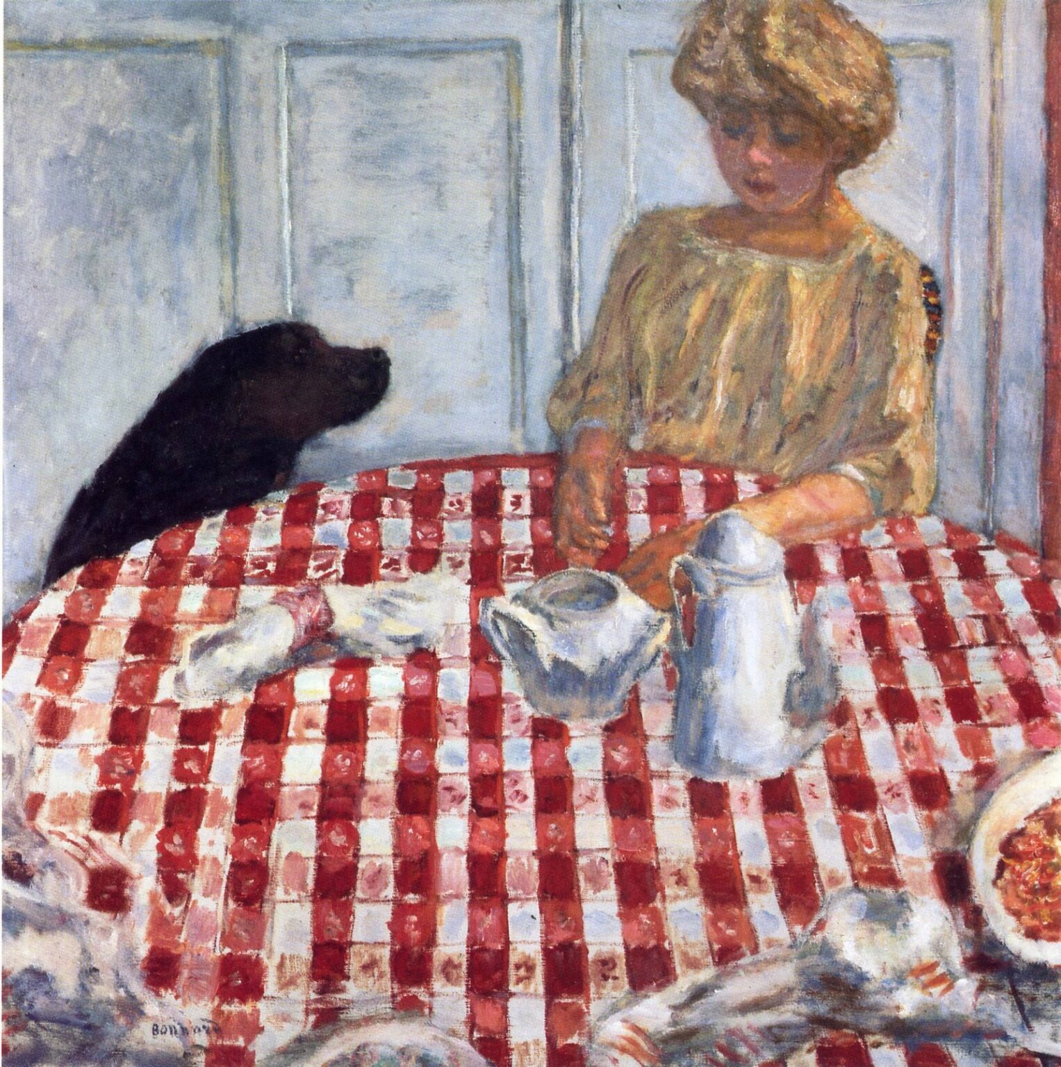 Bonnard The red checkered tablecloth