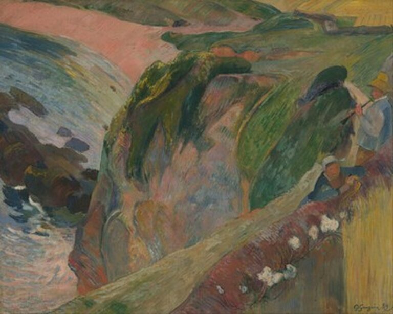 Gauguin The Flageolet Player on the Cliff (1889)