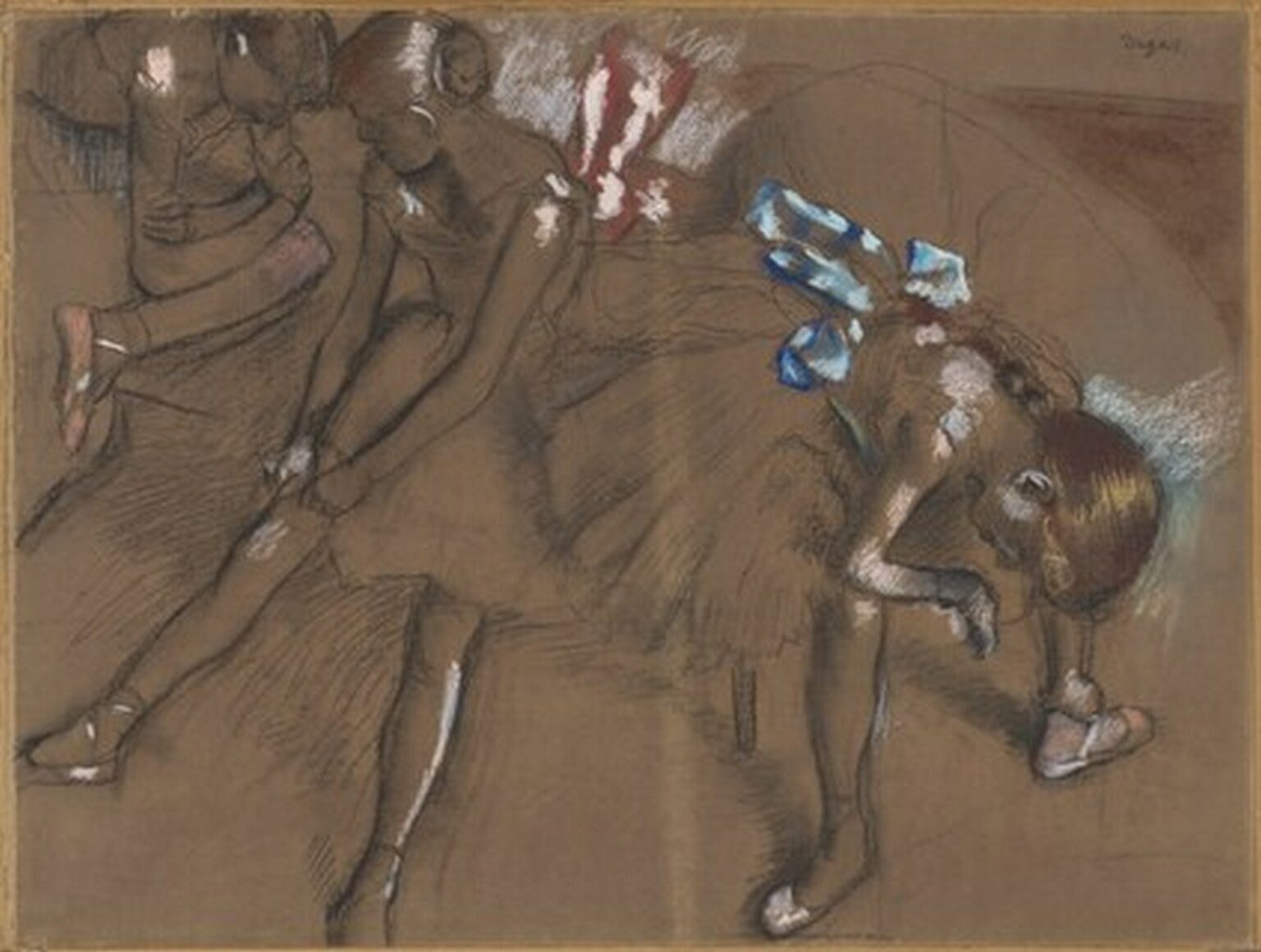 Degas Three Dancers Resting (c. 1880)