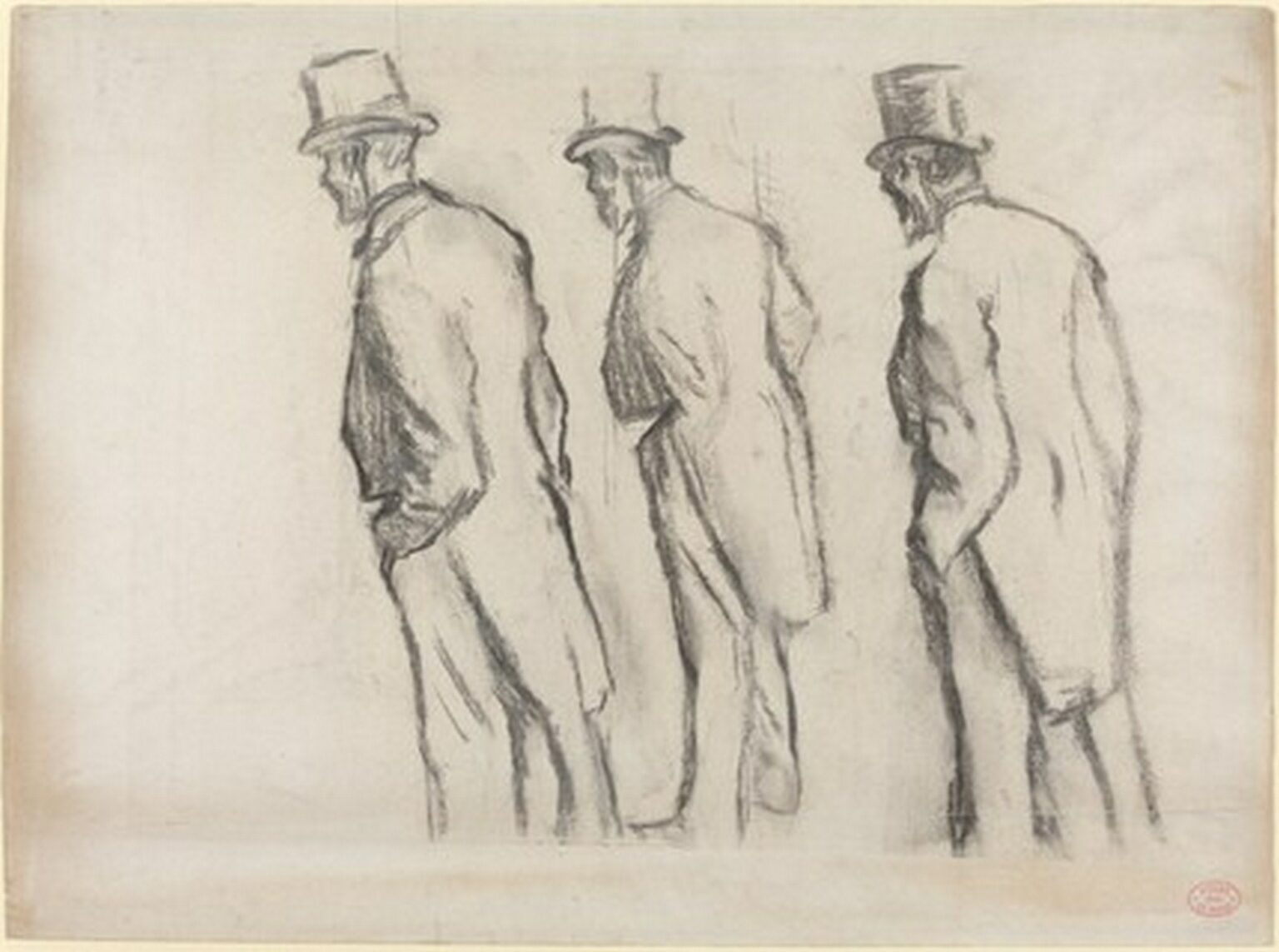 Degas Three Studies of Ludovic Halévy Standing (c. 1880)