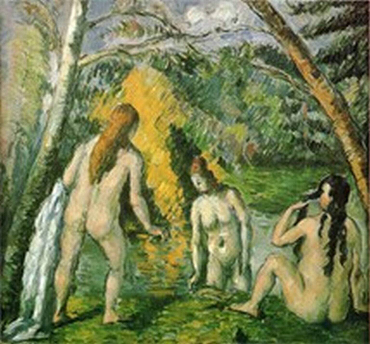 Cézanne Tres bañistas (1879-82)