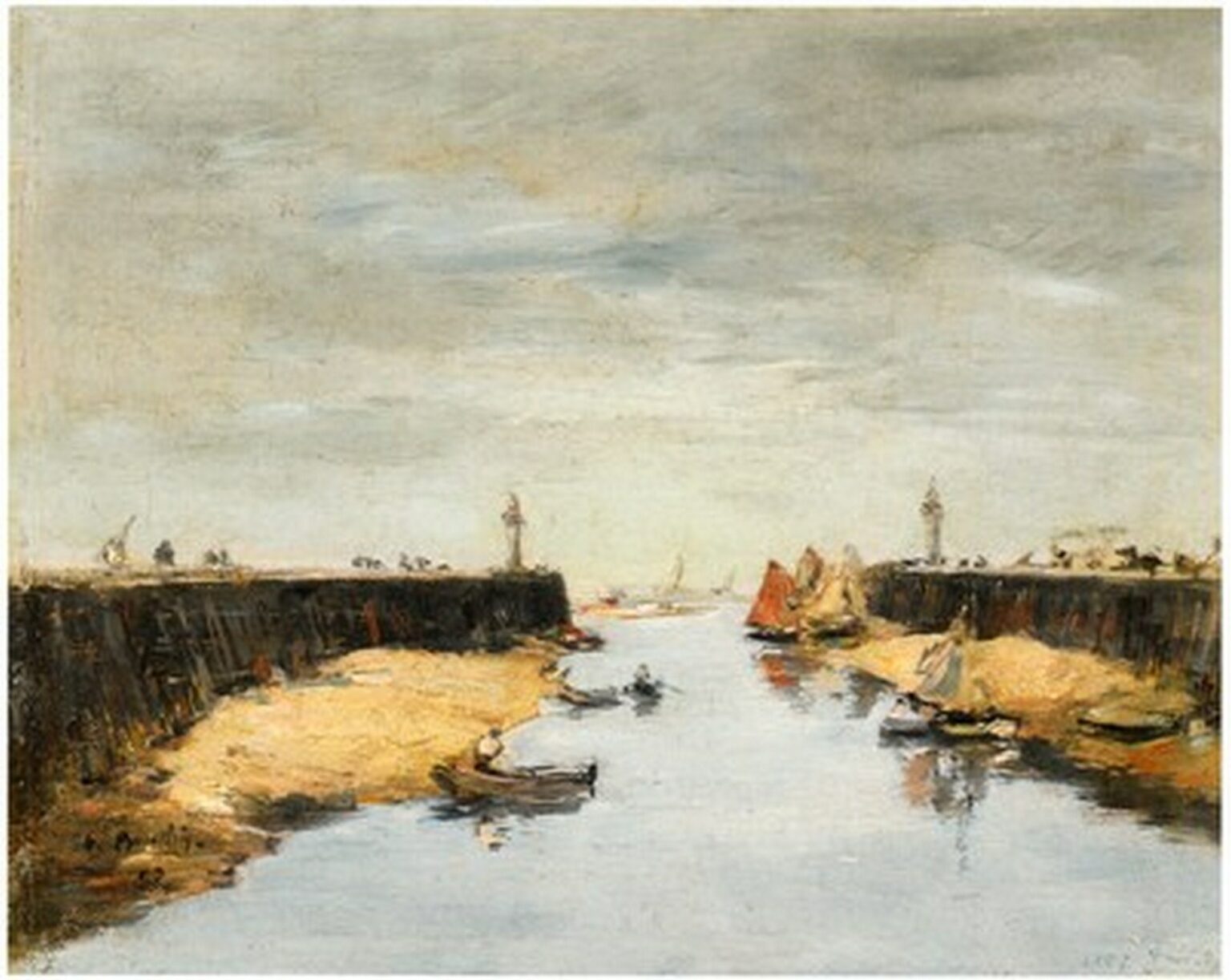 Boudin Trouville. Les Jetées (1882)