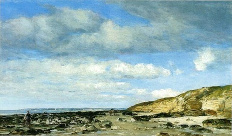Boudin Trouville, Grève et rochers