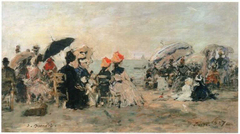 Boudin Trouville, scène de plage (1887)