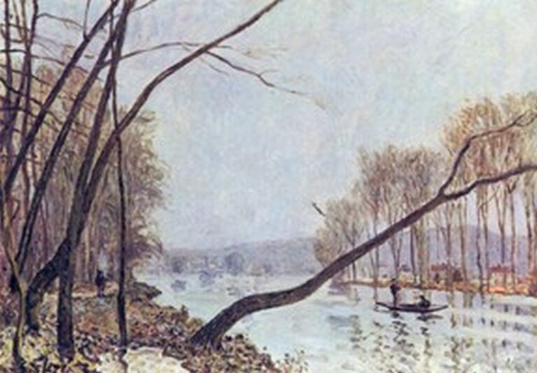 Sisley Ufer der Seine im Herbst