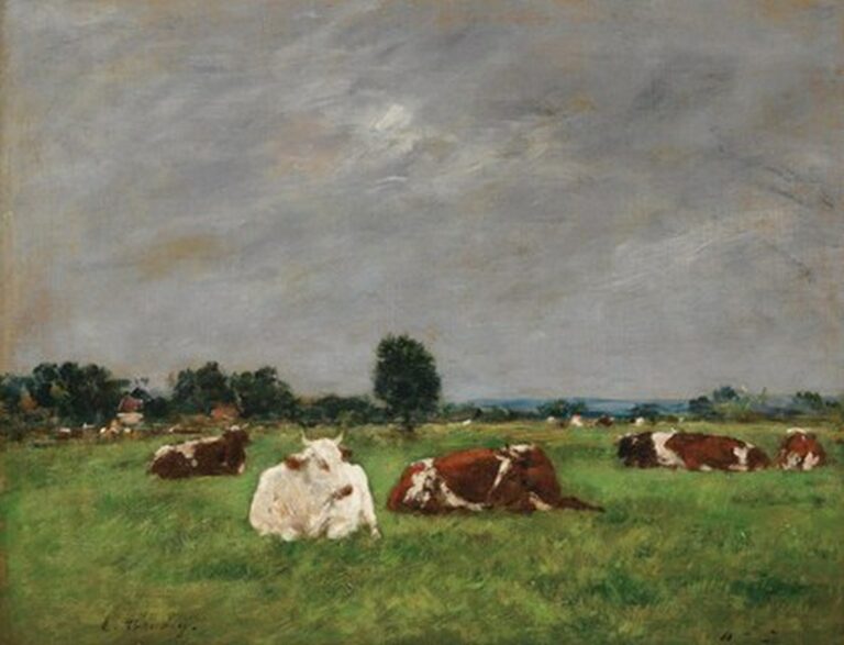Boudin Une Prairie. Le Matin